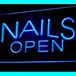 160103B Nails Open Weekend Working Hour Welcome Customer LED Light Sign 100001B