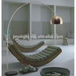 2013 hot sale big modern fish floor lamp with marble base 2028