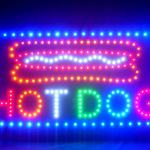 60054 Hot Dog Sausages Jumbo Traditional American France Mustard Yummy LED Sign 60054