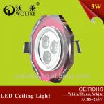AC85V-265V 3W LED crystal ceiling light SN-CL3-001