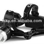 Bright high power rechargeable headlights leds wholesale long shots head lamp t6 light fishing search light ISKY-LY-H08