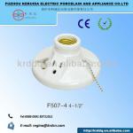 E27 porcelain lampholders with switch and socket E27