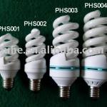 Full-spiral energy-saving bulbs PHS001, PHS002, PHS003, PHS004.