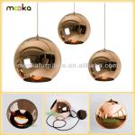 Glass Ball Pendant Restaurant Lamp Mirror Tom Dixon Copper Shade Pendant Lamp (MKLL-1127-P/L) MKLL-1127 P/L