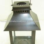 Iron glass lantern 27072