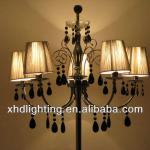 modern E14 big hotel crystal chandelier floor lamp L7009-5